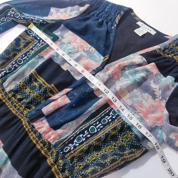 Hiche Printed Layered Ruffle Pintuck Dress - Picture 7 of 11